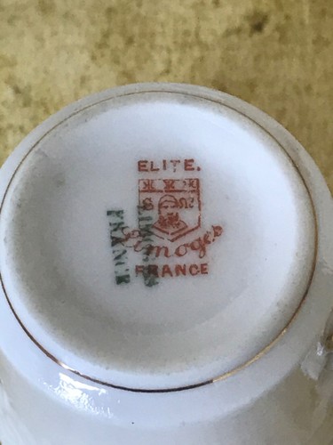 Vintage Limoges Porcelain Coffee Cup with Saucer - Picture 3 of 4