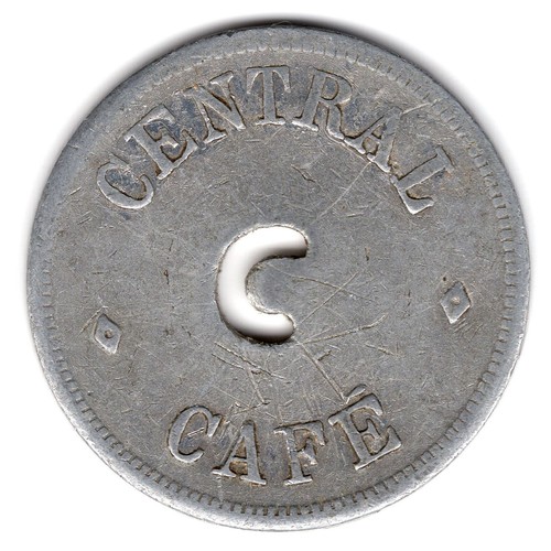 CENTRAL CAFE • GOOD FOR 25¢ IN TRADE • SEATTLE, WASHINGTON, WA. • TC-7363