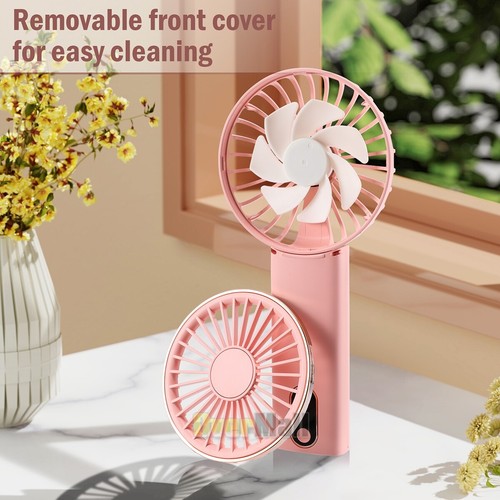 Portable Mini Hand-held Small Folding Desk Fan Cooler Cooling USB Rechargeable - Picture 32 of 91