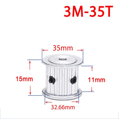Polea de correa de distribución HDD 3M tipo AF 12T-60T orificio 4-20 mm para correa de distribución de 10 mm de ancho - Imagen 26 de 34