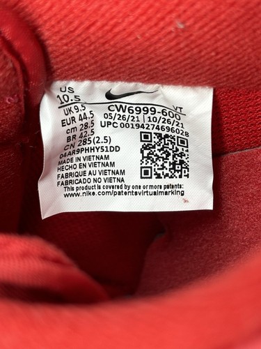 Nike Air Force 1 ‘07 LV8 Low Triple Red Sneakers CW6999-600 Men Size 10.5 NEW - Bild 8 von 8