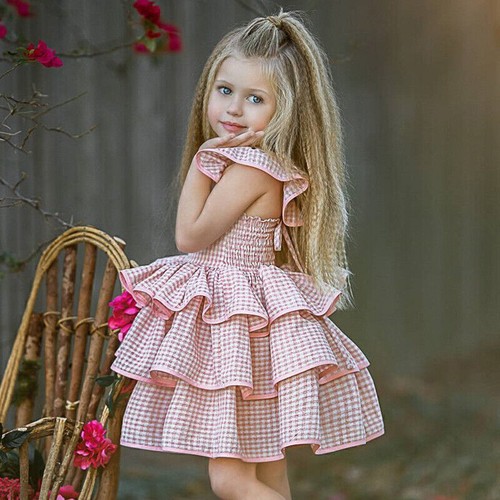 Vestido de fiesta de niña de las flores vestido de verano niños niñas línea A vestido ropa informal - Imagen 25 de 25