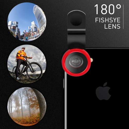Mobile Phone Lens Set Portable Camera Wide Angle & Macro Fish Eye - Zdjęcie 4 z 12