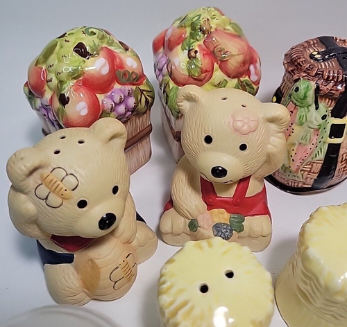 Japan & Other Worldly Round Kitchen Vintage Salt & Pepper Shaker Lot x9 Sets  - Picture 6 of 19