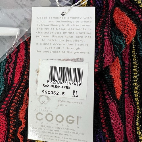 Coogi Australia Made in Australia Black Caledonia Crew Neck Sweater Mens XL - Foto 6 di 10