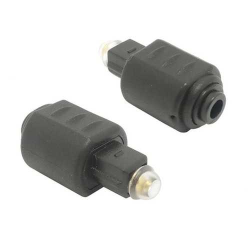 Black Optical Audio Adapter 3.5mm Female Jack Plug to Digital Toslink Male Tool - Picture 3 of 9
