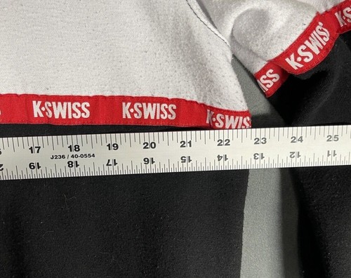 K-SWISS Sweater Mens Large Pullover Big Print Tape Spellout Crewneck - Picture 6 of 9
