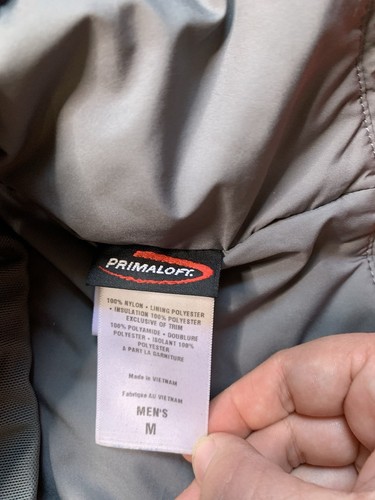 Patagonia H2no Nano Storm Primaloft Red Full Zip Hooded Men's Jacket Size M READ - Picture 16 of 18