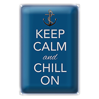 Blechschild Spruch 20X30Cm Keep Calm And Chill On