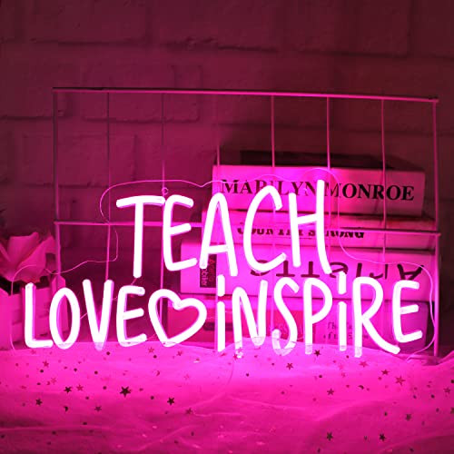 TEACH LOVE INSPIRE Neon Signs for Wall Decor Neon Lights for Bedroom Led - Picture 2 of 7