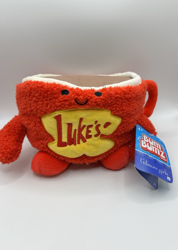 Bum Bumz Gilmore Girls LUKE'S COFFEE rote Kaffeetasse Stofftier Plüschtier NEU mit Etikett