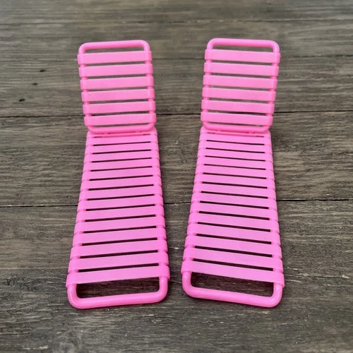 2 Vtg 1986 Barbie Beach Blast Surf Set Replacement Pink Beach Lounge Chairs ARCO