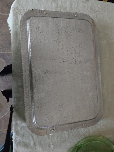 Aluminum Tray Trade Continental Mark Hand Wrought Wild Rose Flower Tray - Picture 6 of 6