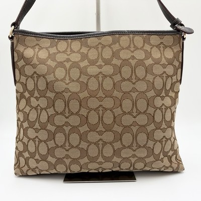 COACH Signature Canvas Shoulder Crossbody Bag Brown F58285