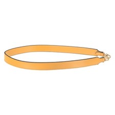 38 Inch Leather Purse Strap, 1 Inch Wide Strap with Gold Buckles, Yellow