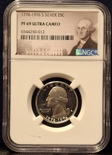 1776-1976 S Silver 25c PF 69 Ultra Cameo