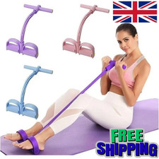 Tension Rope 4 Tube Elastic Pedal Ankle Puller Abdominal Exerciser Fitness Sport