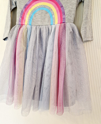 Zunie Mädchen Regenbogen Langarm Kleid verschiedene Größen - Bild 3 von 4