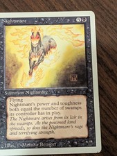 Nightmare, Revised Edition, Magic the Gathering, MTG, LP/NM