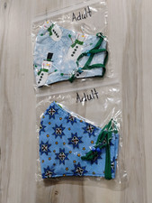 Fabric Handmade Face Masks-Christmas Holiday-Washable-Adjustable Straps