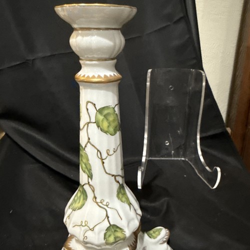 anna weatherley porcelain Pair Of Ivy Garland Large Candlesticks 10 In - Picture 6 of 12