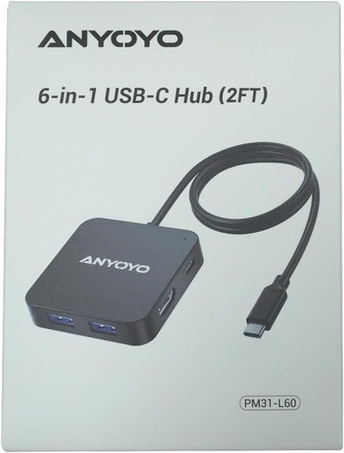 ANYOYO 6-in-1 USB C Hub with 4K HDMI, 100W Power Delivery - 第 8/8 張圖片