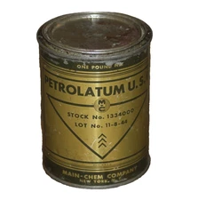 PETROLATUM U.S.P New York  tin / shell aeroshell gulf texaco sinclair ford