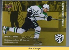 2022-23 Upper Deck Game Dated Moments Gold /100 Miro Heiskanen #98 READ 0j3f