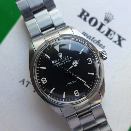 A BEAUTIFUL VINTAGE 1967 ROLEX EXPLORER WRISTWATCH REF. 5500 FULL SET