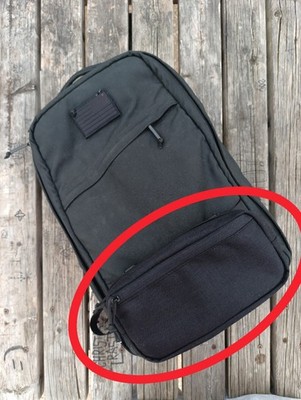 10x5.5 utility pouch for Goruck Bullet 15 Gr1 Rucker in Black 1000D
