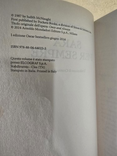 Judith McNaught, Sarà Per Sempre, Mondadori, 2014 - Foto 4 di 10