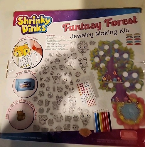 Shrinky Dink Fantasy Wald Schmuckherstellung Kit Kunst und Handwerk Aktivität Alter 6+ - Bild 2 von 3