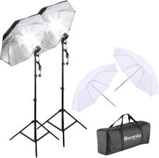 Bonnlo Photography Umbrellas Lighting Kit 2m Light Stand for Studio Photo Video
