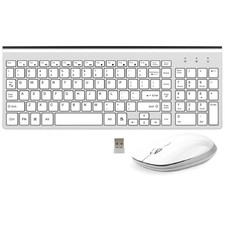 Keyboard and Mouse Wireless, Ergonomic Compact Silent Quiet Low Profile USB T...