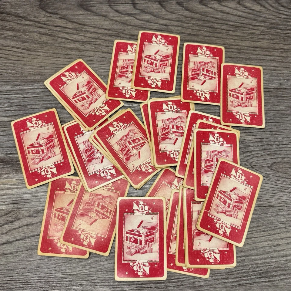 VERY RARE RED EDITION MAKE A MILLION CARD GAME PARKER BROTHERS ROOK CARD 1935! - Image 4 of 4