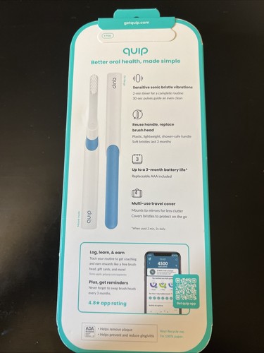 Quip Electric Toothbrush with Replaceable Brush Head - Marine Blue - Picture 2 of 3