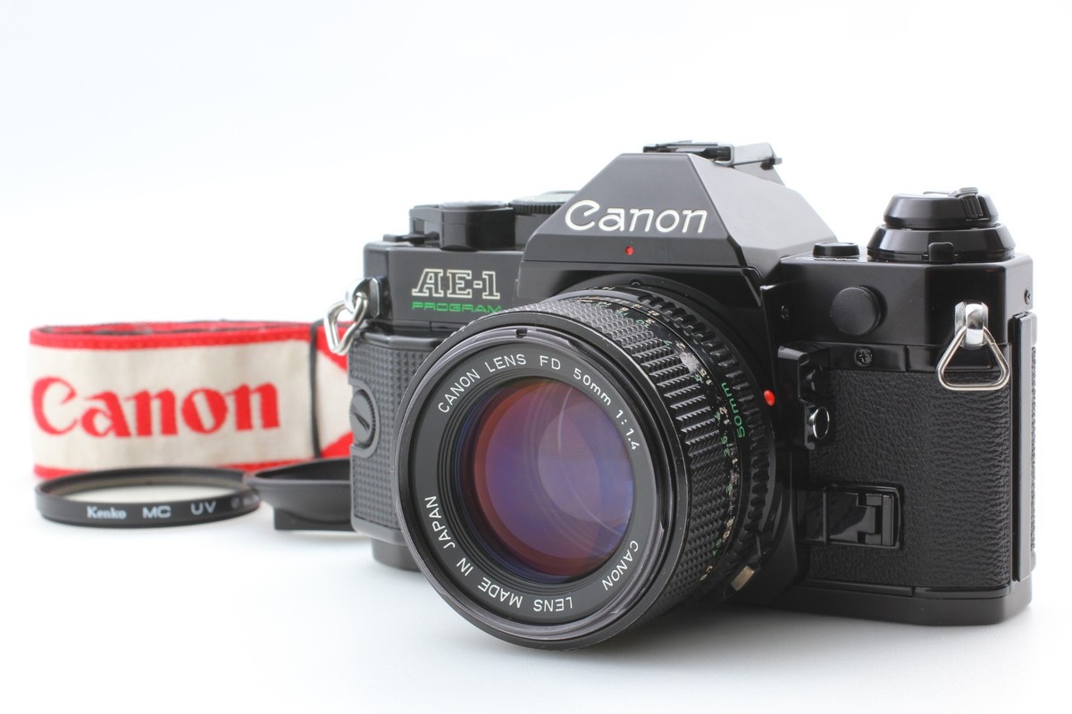 Canon キャノン AE-1 PROGRAM 50mm f/1.4 美品 完動 MINT ] Canon AE-1 Program SLR Film Camera body NFD 50mm f1.4