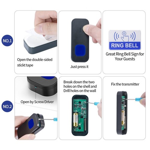 Long Range Wireless Doorbell with Easy Installation and LED Notification - Picture 6 of 13