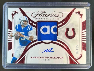 2024 Panini Flawless Anthony Richardson Signature Gloves Ruby Auto #07/15 Colts