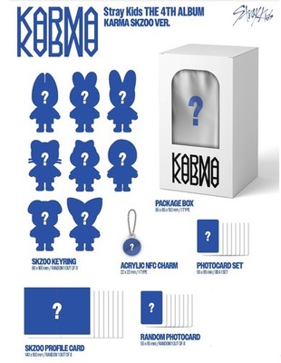 バンチャン セット KARMA SKZOO ver. Stray Kids STRAY KIDS KARMA ALBUM SKZOO ver. KEYRING Wolf Chan with