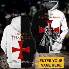 Custom Knights Templar The Rise Of The Knight Templar 3D Full Printing Hoodie