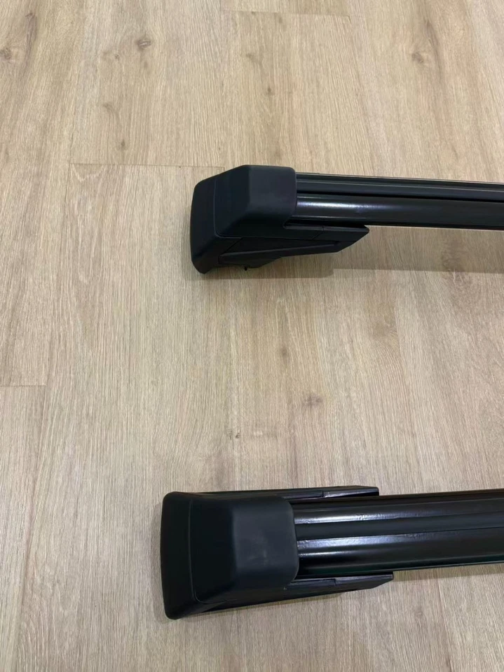 Paquete de rieles de barras transversales de techo NEGRAS de 2 piezas para Porsche Cayenne 2011-2017 Foto 4 de 4