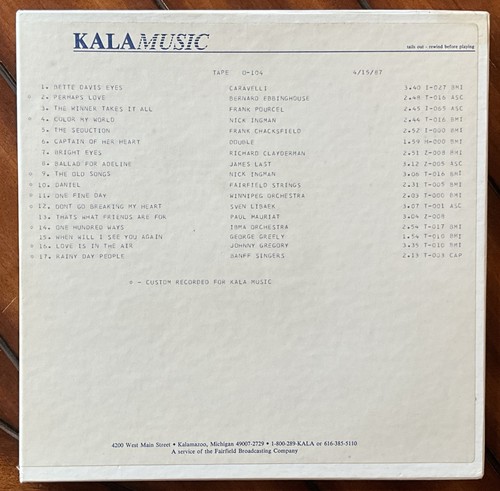 Reel To Reel Program Tape, O-104 Kalamusic, 1987 - Bild 1 von 9