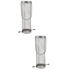  2 pcs Hanging Hook Type Feeder Outdoor Bird Feeder Stainless Feeding Tool