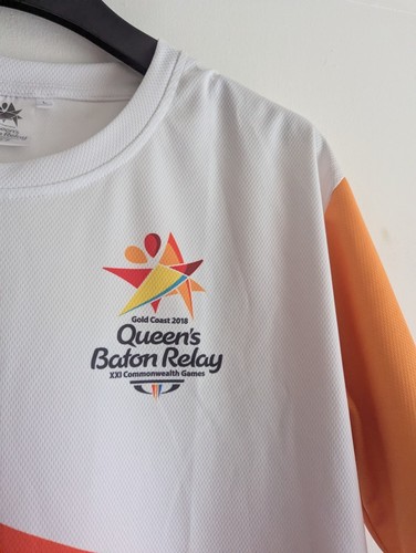 Australia Commonwealth Games 2018 Queen's Baton Relay Rare T Shirt Mens Large - Picture 5 of 9