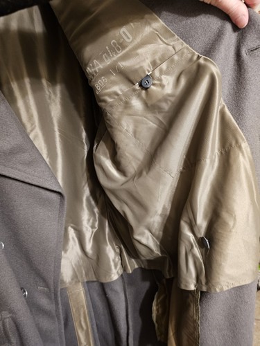 Vintage DDR Militär Grenztruppen Der DDR Woll Trenchcoat: Größe M/Large - Bild 7 von 22