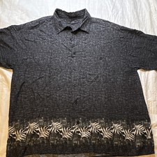 Mens Large Manhattan Short Sleeve Casual Button Up Shirt