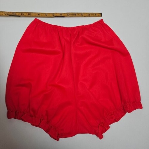 Slip donna vintage pin up bloomers gamba increspata rosso corallo fluo retrò - Foto 9 di 9