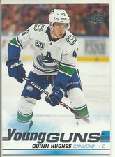 2019-20 UPPER DECK SERIES 1 QUINN HUGHES RC ROOKIE YG YOUNG GUNS CARD #249
