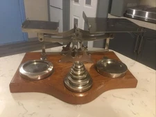 A HUGE SET OF EDWARDIAN POSTAL PARCEL SCALES & WEIGHTS,made By S.T.S CIRCA-1910
